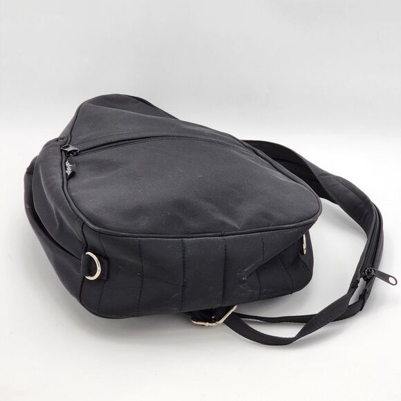 Norm Thompson Black Convertible Crossbody Sling Backpack - Picture 5 of 11